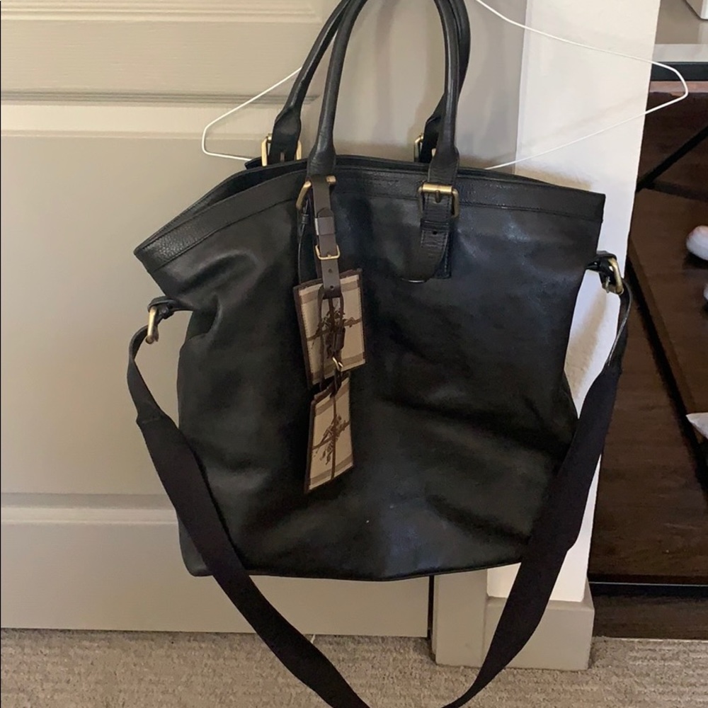 Burberry black two-way bag